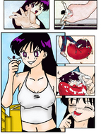 drawing giantess crush vore manga city mega handheld anime purple_hair purple_eyes unknown_artist sailormoon hand_crush