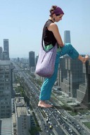giantess collage city mega clothed barefoot brunette unknown_artist foot_crush vehicles road crash bag