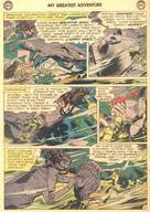 drawing giantess manga mega color clothed skirt ocean brunette underwater submarine boots costume my_greatest_adventure doom_patrol belt dialogue dc_comics scuba_mask bare_legs elasti-girl robotman negative_man scuba_gear rita_farr clam