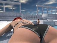 giantess butt swimsuit shrunken shrunken_men men digital_render