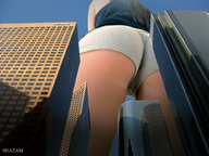 giantess collage city mega butt shorts short_shorts shazam point_of_view