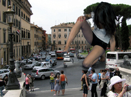 giantess collage clothed foot_crush