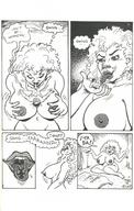 breasts drawing monochrome anime western_artwork shrunken_men western_comic smallest_man karno big_funnies
