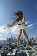 giantess collage city mega dress legs airplane reaching e10 tan