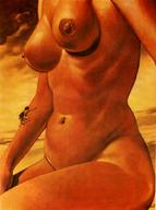 breasts drawing giantess nude vore manga color anime climbing shrunken_men fine_art
