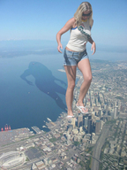 giantess collage city mega blonde destruction ocean sandals shorts sunglasses