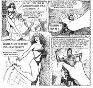 giantess feet manga mega long_hair handheld barefoot shrunken_men between_toes english foot_held unknown_manga