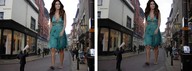 giantess city barefoot brunette dress walking casual stereoscopic