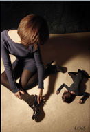 shoes tights nylons shrunken_woman twins