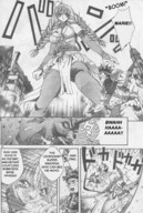 drawing giantess manga city monochrome long_hair destruction monster marie_the_cyclone