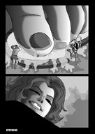 giantess crush feet manga monochrome clothed pool drowning