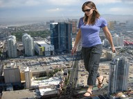 giantess crush city mega cars brunette sandals walking