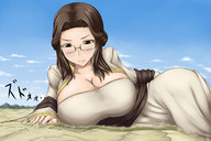 breasts drawing giantess mega ochiko_terada glasses anime egypt