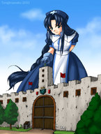 drawing giantess color long_hair anime eliza castle gloves torajimaneko nurse