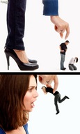 giantess handheld high_heels jeans angry brunette shrunken_men shrunken_woman captured between_fingers spawngts