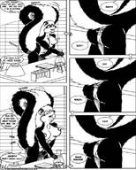 drawing insertion furry manga monochrome anime western_artwork skunk anal shrunken shrunken_men anal_insertion