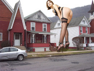 giantess collage stockings lingerie neighborhood