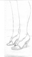 drawing feet monochrome high_heels anime shrunken_men