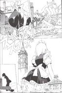 giantess manga monochrome destruction translate_me maid_uniform