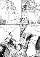 drawing female giantess crush vore manga city alien comic long_hair swimsuit destruction princess anime klnking high_angle domination invasion looking_down cruel dialogue