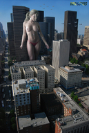 breasts giantess collage nude city blonde buildings thong jets beregous