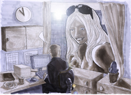 drawing gentle giantess city color anime