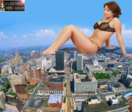 giantess collage panties city mega destruction barefoot bra brunette mikeyboy lingerie