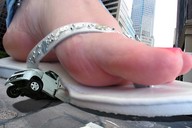 giantess collage feet city mega destruction unknown_artist foot_crush flip_flops vehicle_crush