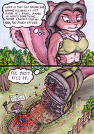drawing giantess furry color anime shoes blood gore shrunken_men cerberus