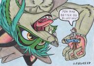 drawing giantess vore furry color anime shrunken_men cerberus