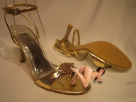 collage nude long_hair high_heels brunette unknown_artist shrunken_woman size_comparison