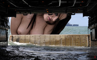 breasts giantess water brunette