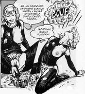 breasts drawing giantess insertion monochrome sex anime spanish unknown_artist before_after