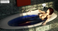 giantess bath shrunken_men bathroom jessi_and_vicky tiny_mk digital_render