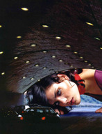 giantess collage black_hair traffic vehicles tunnel looking_at_tiny