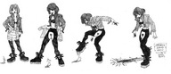drawing crush nude monochrome foot_crush shrunken_man unknown_hand