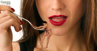 giantess collage vore blood brunette gore hand fork shrunken_man cruel impale red_lips red_nails spawngts