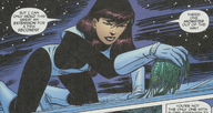drawing giantess mega alien comic color handheld brunette gloves boots crawling costume doom_patrol dc_comics elasti-girl rita_farr