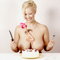 breasts collage nude blonde cake fork shrunken_woman pearls knife cherries jump