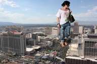 giantess crush feet city black_hair destruction jeans sandals