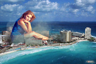 giantess feet city destruction beach barefoot skyscraper