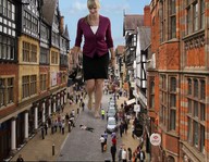 giantess crush collage barefoot skirt streets crlvr cardigan crowds imminent_crush