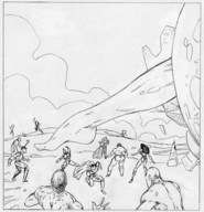 giantess crush feet manga monochrome marcos_snowbell shrunken_people