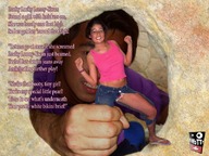 collage clothed shrunken_woman captions
