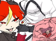 drawing color anime digestion lesbians shrunken_woman