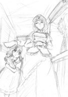 giantess pencil_drawing floor_pov point_of_view nurses