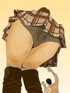 drawing upskirt color butt_crush anime shrunken_men point_of_view