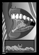 drawing micro vore comic monochrome anime shrunken_men