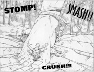 drawing giantess crush feet manga monochrome anime story marcos_snowbell shrunken_men foot_crush cruel between_toes