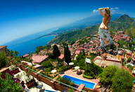 giantess blonde butt ocean jeans pool mountains houses sky sunny holiday